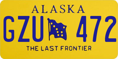 AK license plate GZU472