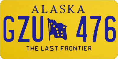 AK license plate GZU476