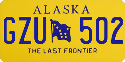 AK license plate GZU502