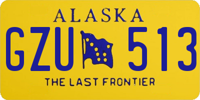 AK license plate GZU513