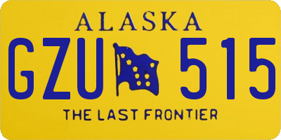 AK license plate GZU515