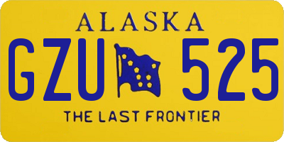 AK license plate GZU525