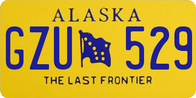 AK license plate GZU529