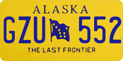 AK license plate GZU552