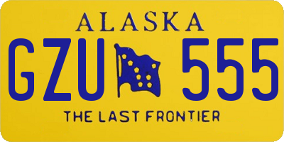 AK license plate GZU555