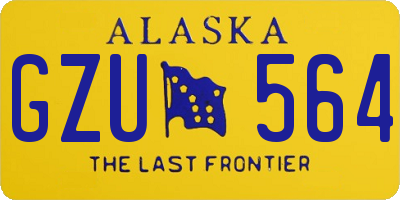 AK license plate GZU564