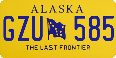 AK license plate GZU585