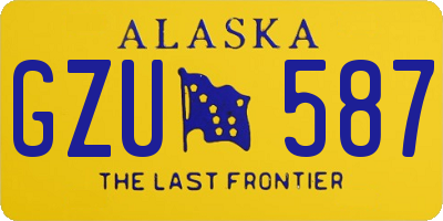 AK license plate GZU587