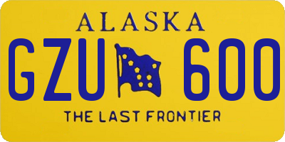 AK license plate GZU600