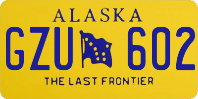 AK license plate GZU602