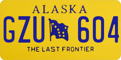 AK license plate GZU604