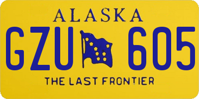 AK license plate GZU605