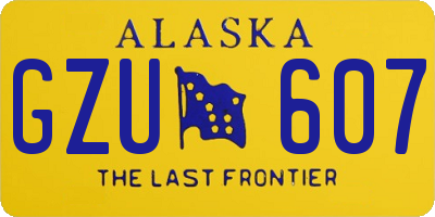 AK license plate GZU607