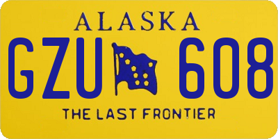 AK license plate GZU608