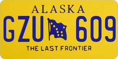 AK license plate GZU609