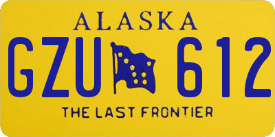 AK license plate GZU612