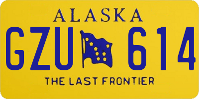 AK license plate GZU614