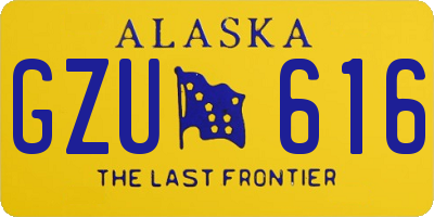 AK license plate GZU616