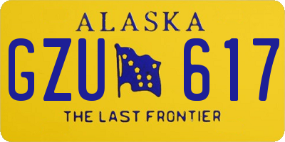 AK license plate GZU617