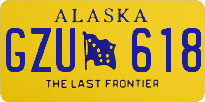 AK license plate GZU618