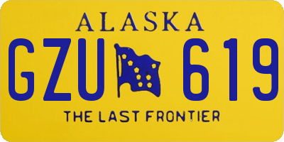 AK license plate GZU619