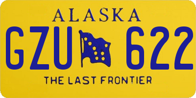 AK license plate GZU622