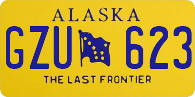 AK license plate GZU623