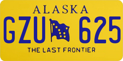 AK license plate GZU625