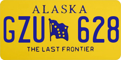 AK license plate GZU628