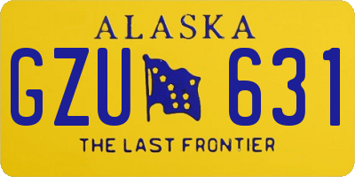 AK license plate GZU631