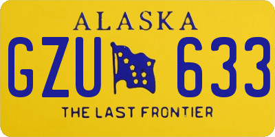 AK license plate GZU633