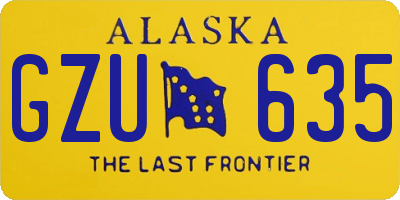 AK license plate GZU635