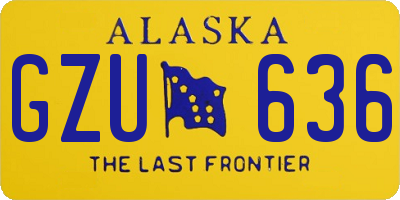 AK license plate GZU636