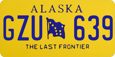 AK license plate GZU639