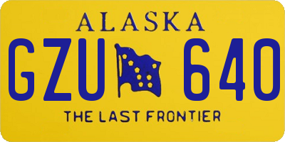 AK license plate GZU640