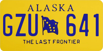 AK license plate GZU641