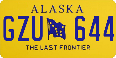 AK license plate GZU644