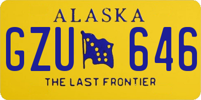 AK license plate GZU646