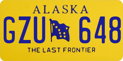 AK license plate GZU648