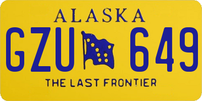 AK license plate GZU649