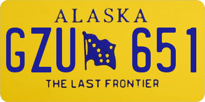 AK license plate GZU651