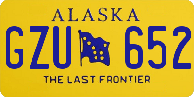 AK license plate GZU652