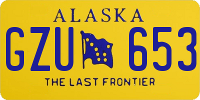 AK license plate GZU653