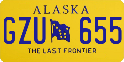 AK license plate GZU655