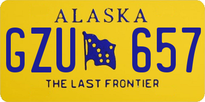 AK license plate GZU657