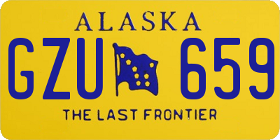 AK license plate GZU659