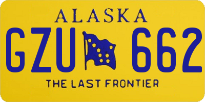 AK license plate GZU662