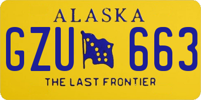 AK license plate GZU663