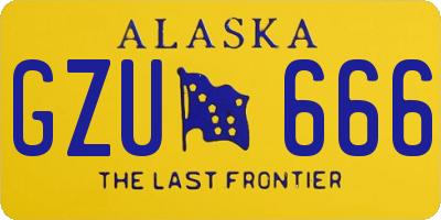 AK license plate GZU666