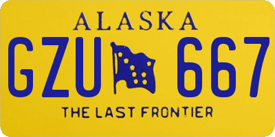 AK license plate GZU667